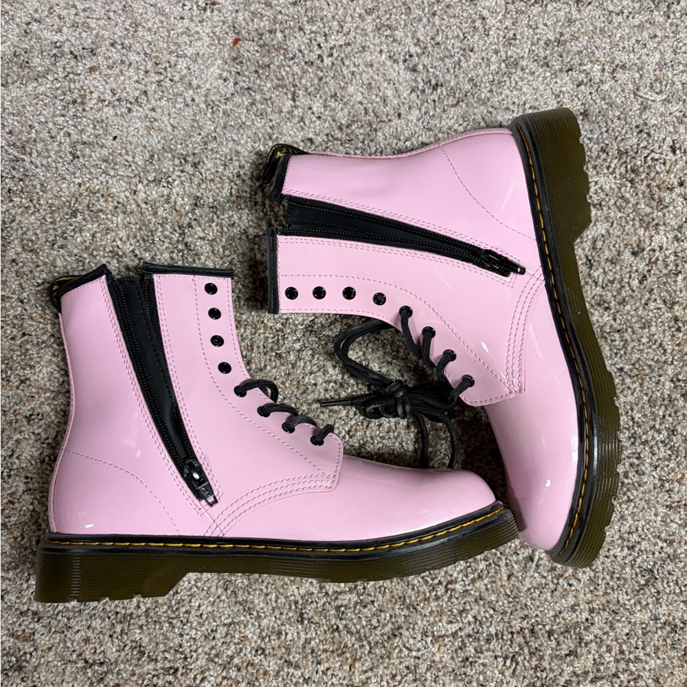 Dr. Martens Pink Combat Boots